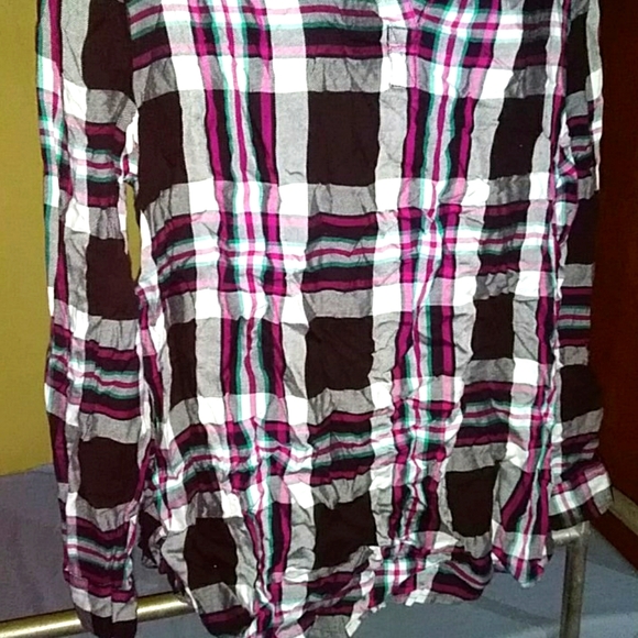 NWT Time and Tru Plaid Top Size XL (16-18) - Picture 3 of 4